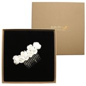 Grzebyk kwiatowy PEONY silver KOKONET 6-0010