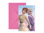 Zaproszenia urodzinowe Frozen 2 Kraina Lodu, 6 szt.
