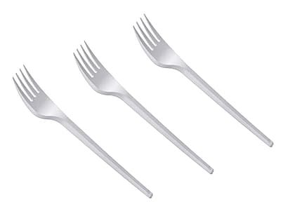 Widelce plastikowe białe, 50 szt. zdjęcie 1