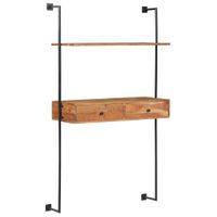 Biurko ścienne, 90 x 40 x 170 cm, lite drewno akacjowe