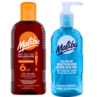 Malibu SPF6 Suchy Olejek Z Karotenem 200ml + Ice Blue Żel Po Opalaniu