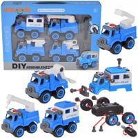 Zabawki edukacyjne Zestaw konstrukcyjny pojazdy policyjne do rozkręcania