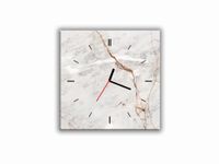 ZEGAR SZKLANY KWADRATOWY - Marmur