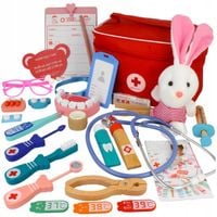 Zestaw lekarski dla dzieci zabawa doktor mały lekarz lekarz drewniane XXL