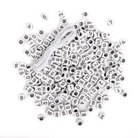 KORALIKI 285 SZT CYFERKI BIAŁE GRKO-023 DP CRAFT