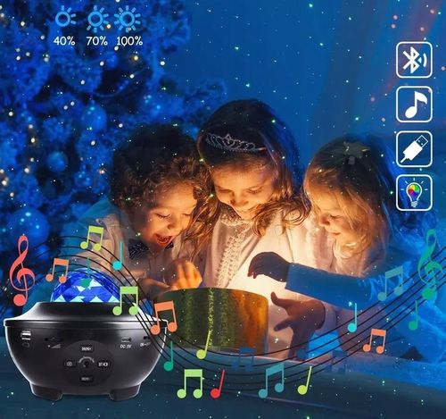 PROJEKTOR GWIAZD LAMPKA NOCNA RZUTNIK LED DO SYPIALNI DLA DZIECI NA PREZENT na Arena.pl