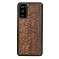 drewniane etui na samsung galaxy s20 fe liście jabłoń