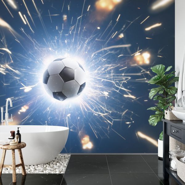 Emaga Fototapeta Piłka Wśród Iskier Flizelina Zmywalna 208x146 zdjęcie 7