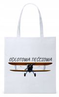 Dla Teściowej Mamy Prezent Torba Eco Biała Shopper Z Nadrukiem Ze Zdjęciem