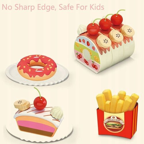 WIELKI ZESTAW CUKIERNIA TORT URODZINOWY KROJENIA SERWIS HERBATY 85EL WOOPIE na Arena.pl