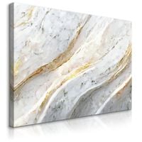 Obraz Do Salonu Biały Marmur Styl Glamour Abstrakcja 120cm x 80cm