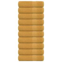 Ręczniki prysznicowe 10 szt. Złoty 360 gsm 100% bawełna