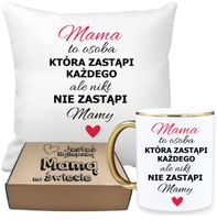 ZESTAW PREZENTOWY PODUSZKA I PIĘKNY KUBEK DLA MAMY DZIEŃ MATKI URODZINY