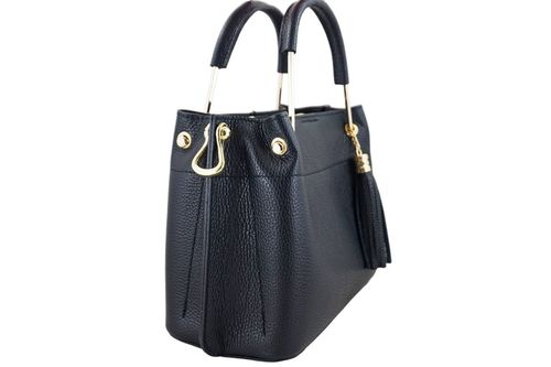 Torebka kuferek damski skórzany - Czarny na Arena.pl