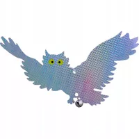 SOWA z dzwonkiem odstraszacz ptaków gołębi szpaków