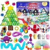 ŚWIĄTECZNY KALENDARZ ADWENTOWY ANTYSTRESOWE POP IT FIDGET ZABAWKI PREZENT