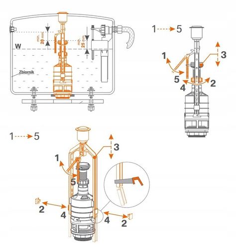 Zawór Spustowy do Spłuczki CERSANIT|ROCA Start Stop + Zestaw Naprawczy WC na Arena.pl