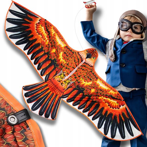 DUŻY LATAWIEC XXL ODSTRASZACZ PTAK ORZEŁ JASTRZĄB 140cm linka PREZENT zdjęcie 9