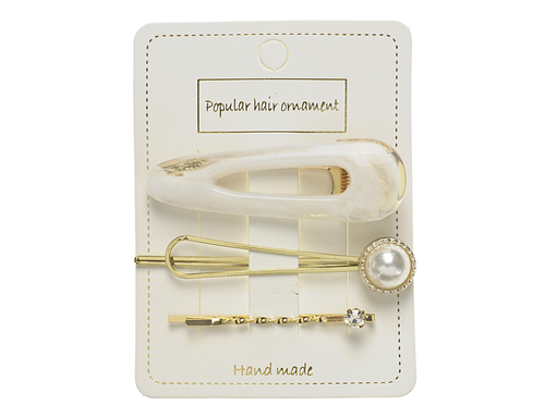 Komplet 3 spinek do włosów biała perłowa na Arena.pl