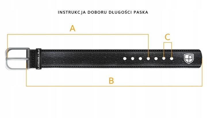 PETERSON męski pasek do spodni garnituru skórzany elegancki + pudełko zdjęcie 13