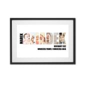 Obraz ze zdjęć DZIADEK na prezent dzień dziadka ramka 30x40