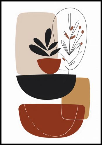 Plakat 68x98cm Botaniczna Abstrakcja na Arena.pl