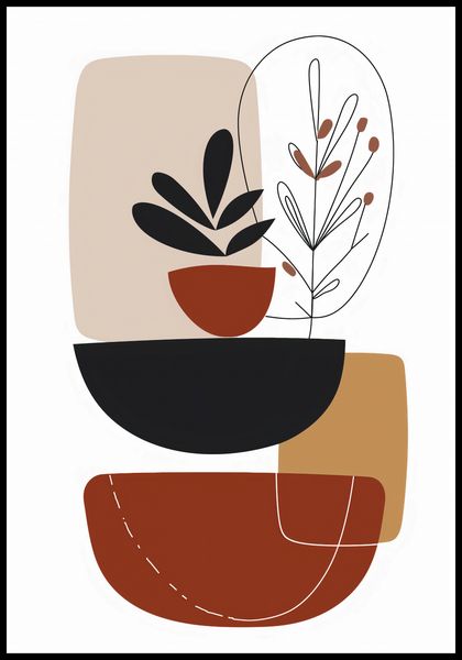 Plakat 68x98cm Botaniczna Abstrakcja zdjęcie 2