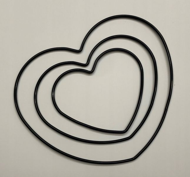 Obręcz metalowa SERCE CZARNE do łapacza snów 12cm zdjęcie 2