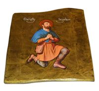 Ikona Święty Izydor patron rolników, osób ciężko pracujących