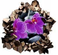 Naklejka samoprzylepna 3D fioletowe kwiaty WYBÓR