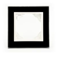 Efapel Logus90 crystal ramka pojedyncza, czarne szkło/lodowy 90910 teg