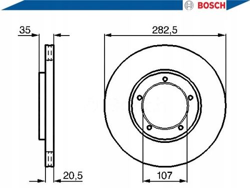 TARCZA HAM PRZOD 283X20 V BOSCH na Arena.pl
