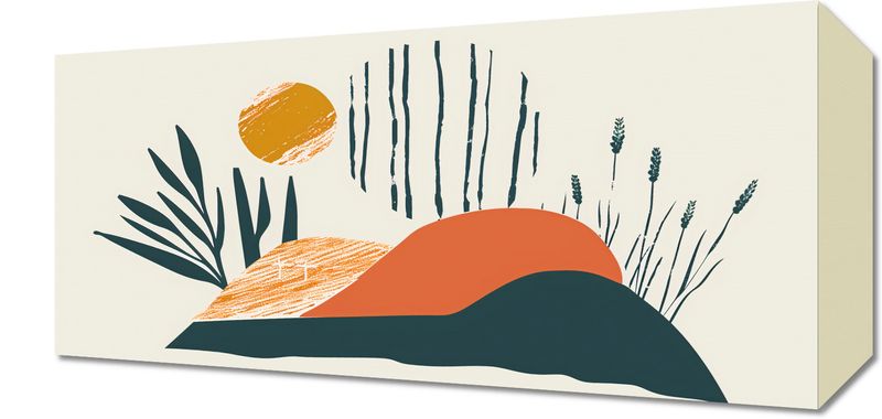 Obraz 40x20cm Wieczór na Łące zdjęcie 1