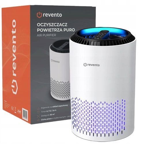 OCZYSZCZACZ POWIETRZA REVENTO PURO CICHY AROMATERAPIA TIMER + FILTR na Arena.pl