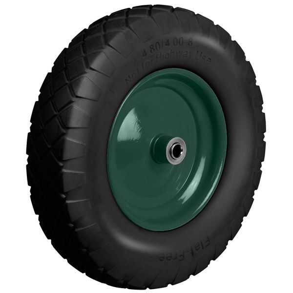 Koło do taczki bezdętkowe 4.00-8 czarno-zielone Humberg zdjęcie 3