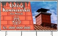 BANER REKLAMOWY oczkowany 100x50cm projekt w cenie usługi kominiarskie