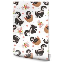 Tapeta Do Pokoju Dziecięcego ZWIERZĄTKA Kwiatki