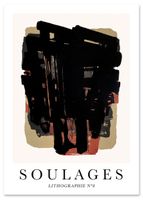 Plakat abstrakcja soulages 70x100 cm