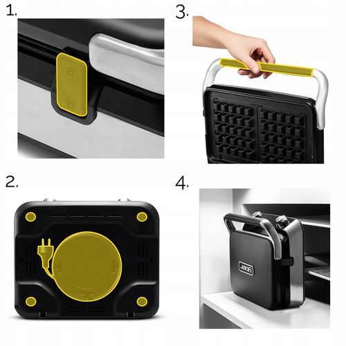 Gofrownica Yoer 2 DUŻE GOFRY +4 automatyczne programy +Regulacja chrupkości na Arena.pl