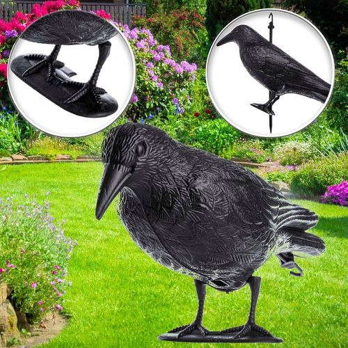 DUŻY KRUK ODSTRASZACZ PTAKÓW GOŁĘBI SZPAKÓW PTAKI NA BALKON CZARNY 3 na Arena.pl