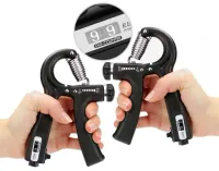 ZESTAW 2 x ŚCISKACZ DO ĆWICZEŃ RĄK DŁONI Z REGULACJĄ 5-60kg Z LICZNIKIEM