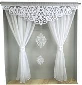 Firana nowoczesna AGNES biel salon sypialnia AŻUR glamur 300x150