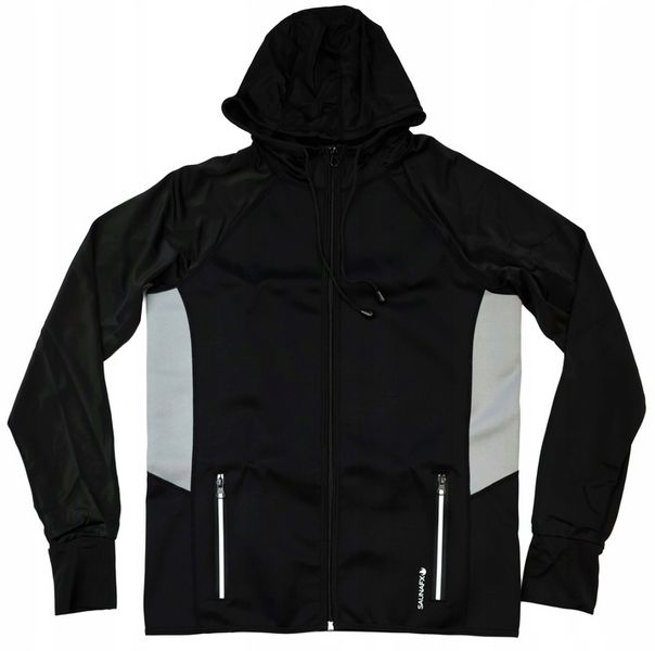 Kurtka z kapturem męska neopren Jogging Sauna Odblask FITNESS SAUNATEK r. L zdjęcie 1