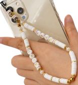 Zawieszka brelok Smycz do telefonu koraliki perły  F138_CCC