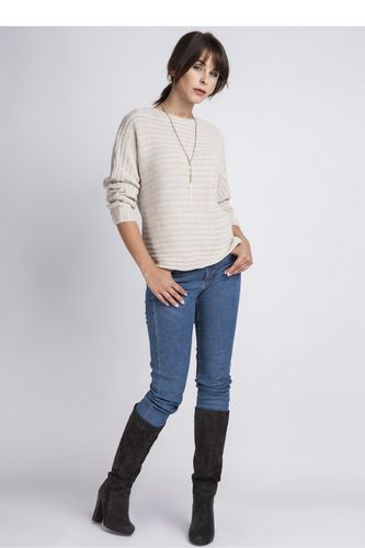 Sweter SWE089 Beige - MKM Beżowy L na Arena.pl