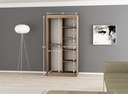 SZAFA YORK 100 PRZESUWNA WENGE na Arena.pl