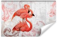 Fototapeta Do Jadalni FLAMINGI Ptaki Beton Abstrakcja 300cm x 210cm