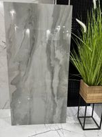 Gres polerowany 120x60 szary marmur, onyks, WYSOKI połysk, ściana podłoga