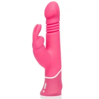 happy rabbit thrusting pink - zaawansowany wibrator z systemem pulsacyjnym