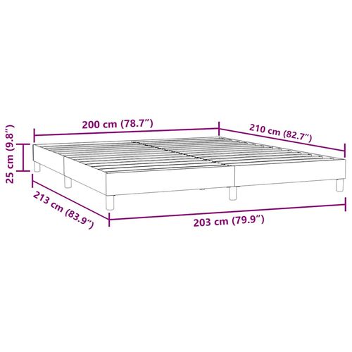 Łóżko Box Spring bez materaca Jasnoszary 200x210 cm Aksamit na Arena.pl